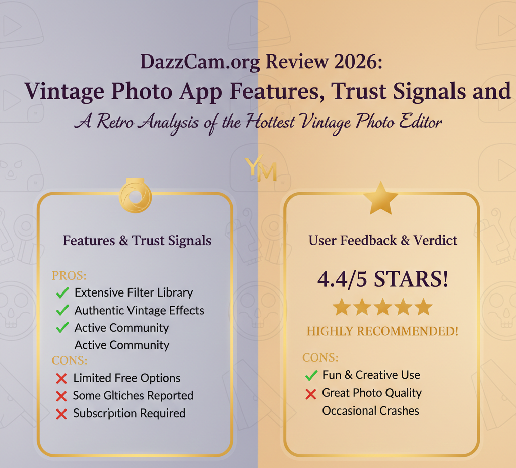 DazzCam.org Review 2026 Vintage Photo App Features, Trust Signals and User Feedback